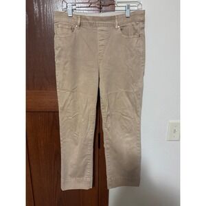 Tribal Women Beige Capri Pants Size 10 Stretch Waist Casual